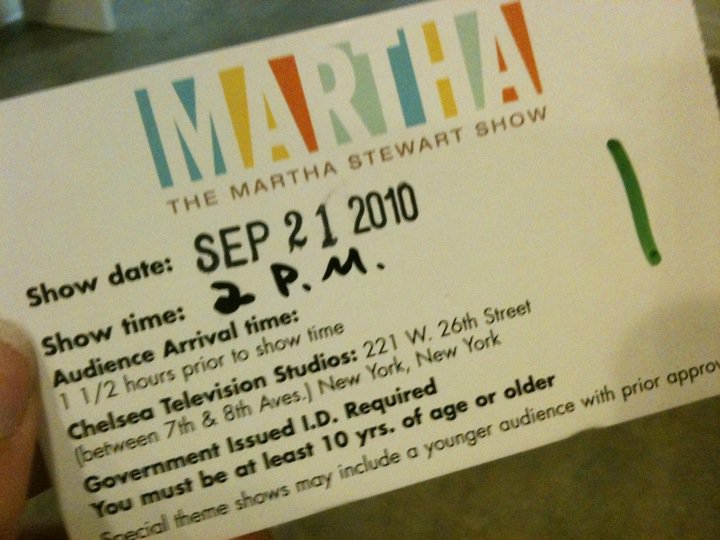 how to get tickets to martha stewart show