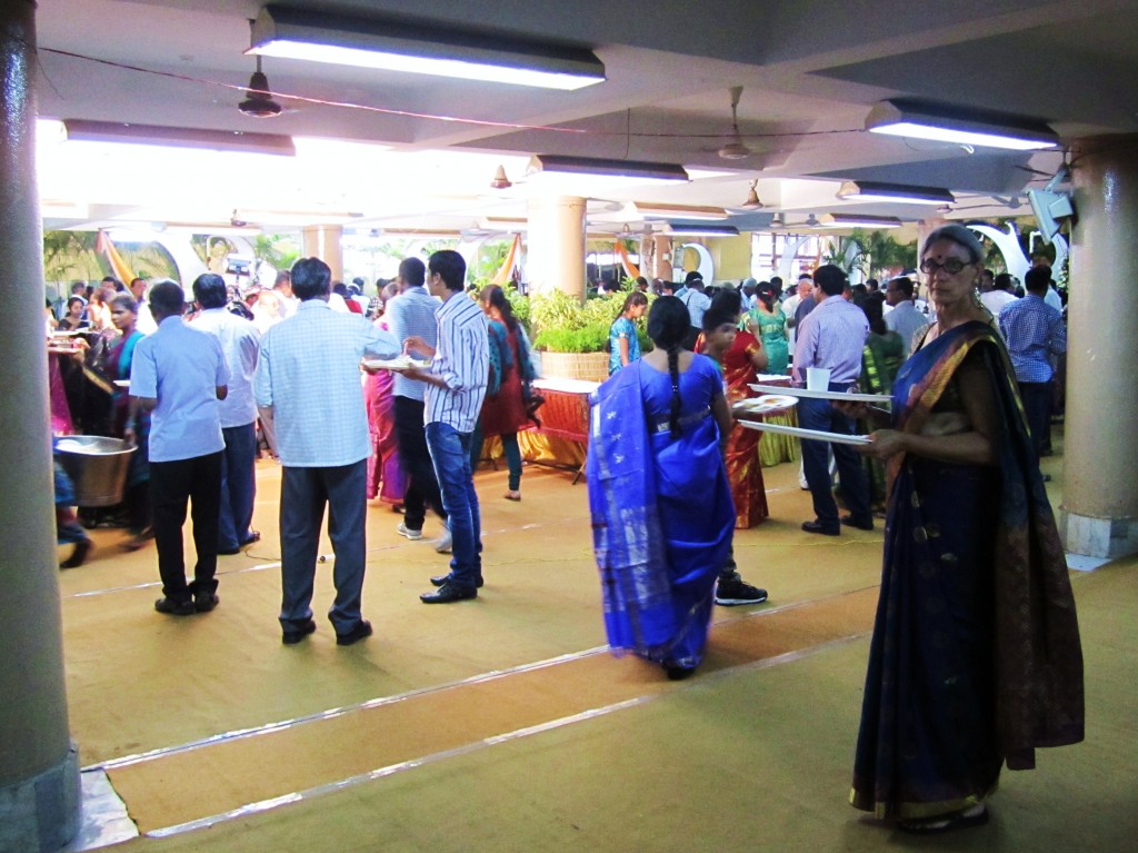 Lunch at a hindu wedding